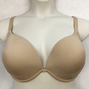 Lilyette 40DD Beige Full Coverage Plunge UW Bra